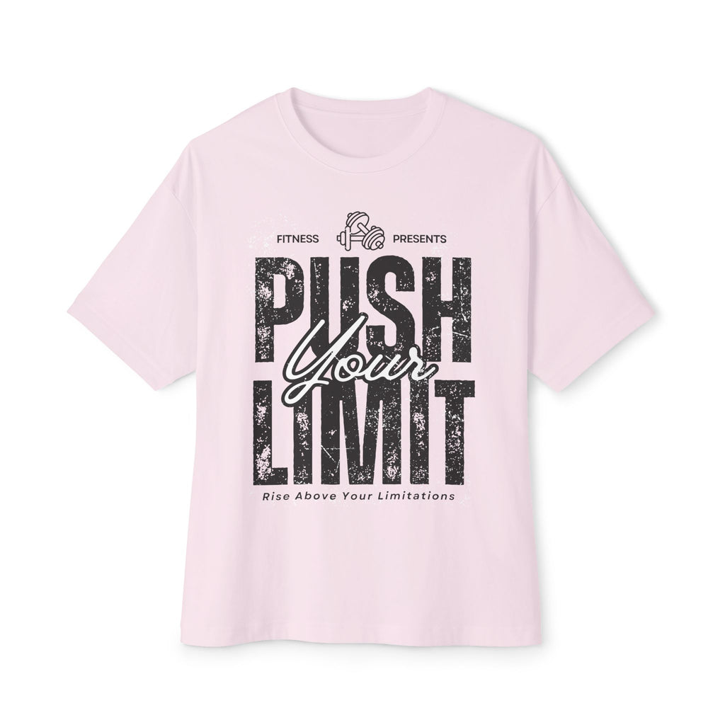 Push Your Limit Oversized Boxy Tee | Motivational Graphic Tee