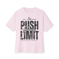 Push Your Limit Oversized Boxy Tee | Motivational Graphic Tee
