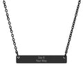 Engraved Horizontal Bar Necklace, Personalized Name Plate Necklace | Custom Engraving