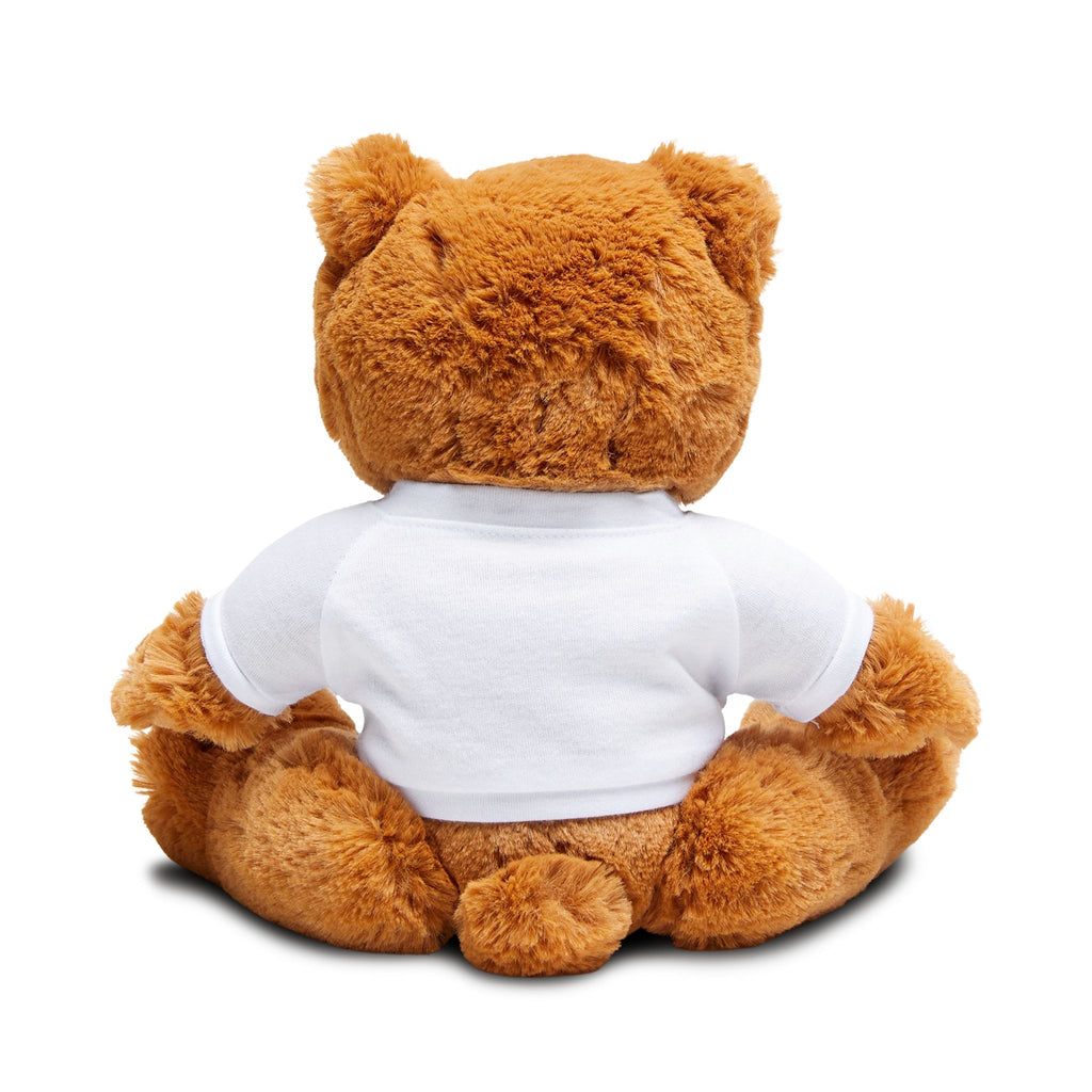 Personalizable Teddy Bear Plush with White T-Shirt — "Say It Your Way Here" Gift