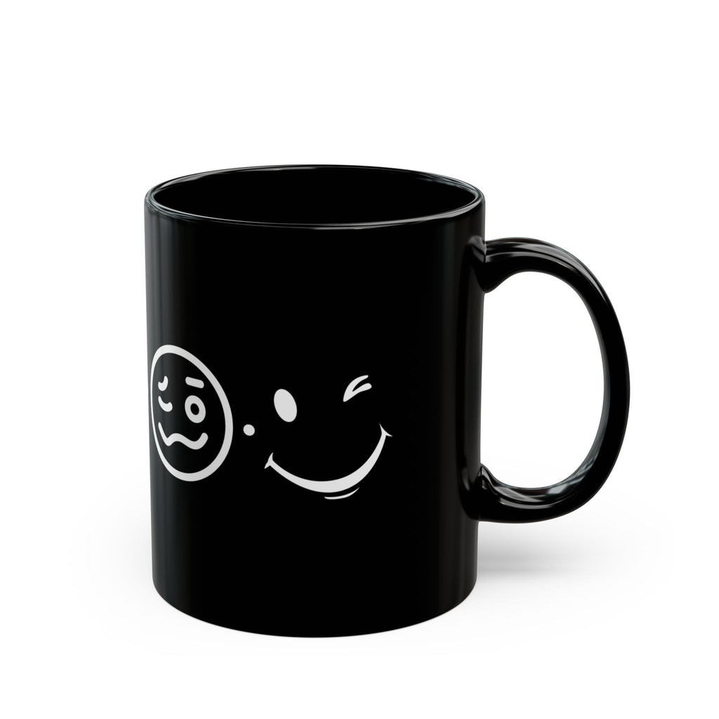 Everyday Mood Emojis Black Mug | 11oz