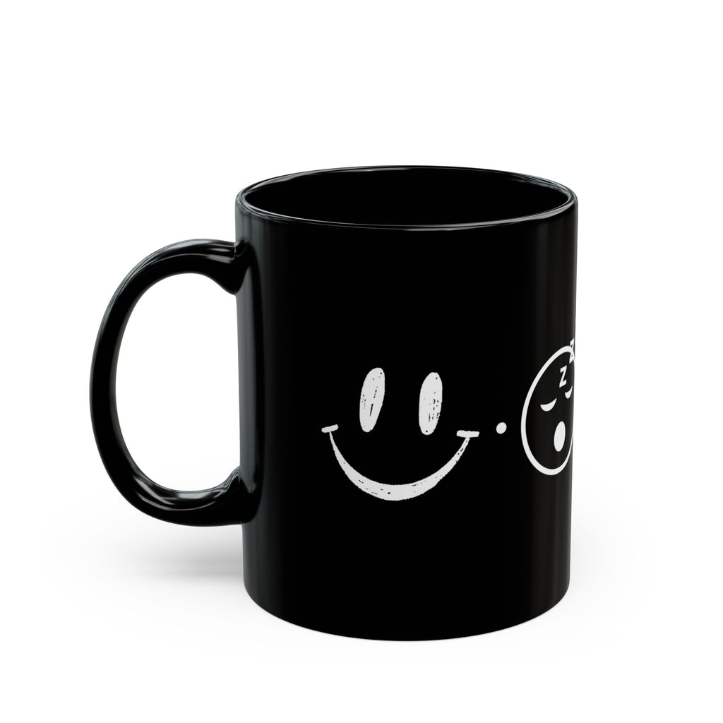 Everyday Mood Emojis Black Mug | 11oz