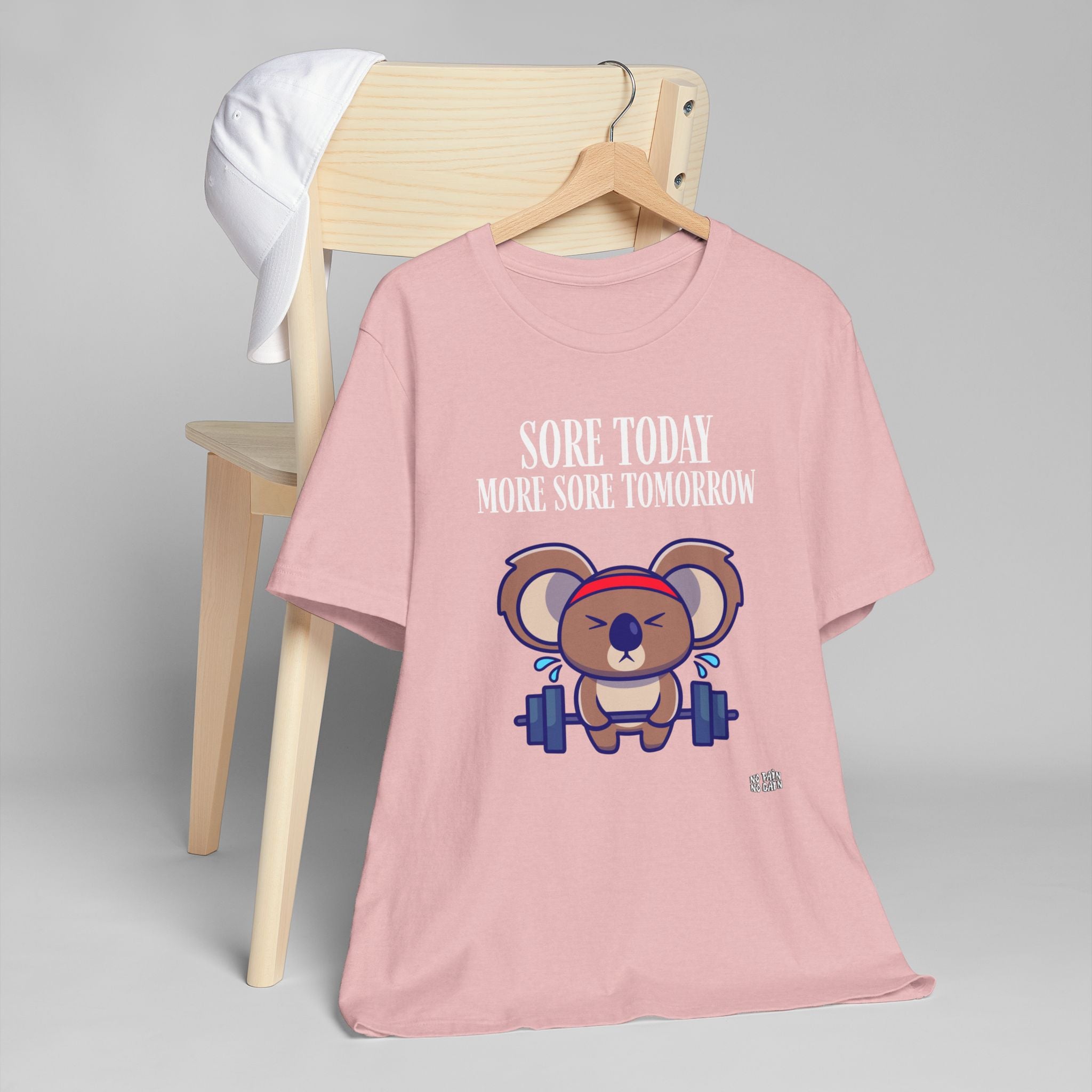 Sore Today More Sore Tomorrow Koala Weightlifting T-Shirt | Gym Workout Tee
