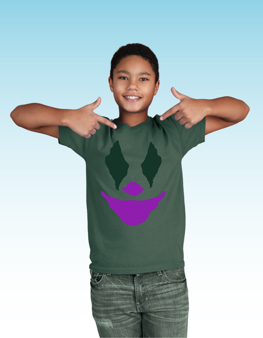 Joker Spirit Week Youth T-Shirt - Villain Costume Tee for School Events