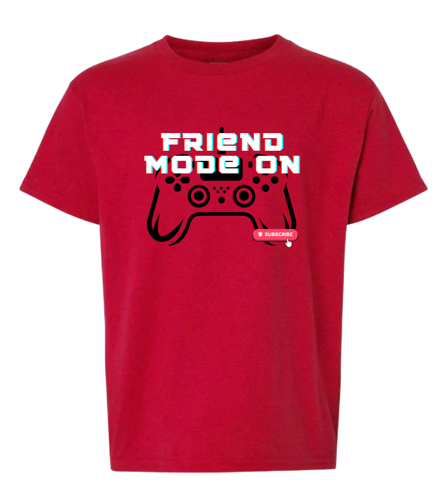"Red or Pink" Day - Friend Mode On Gaming Tshirt
