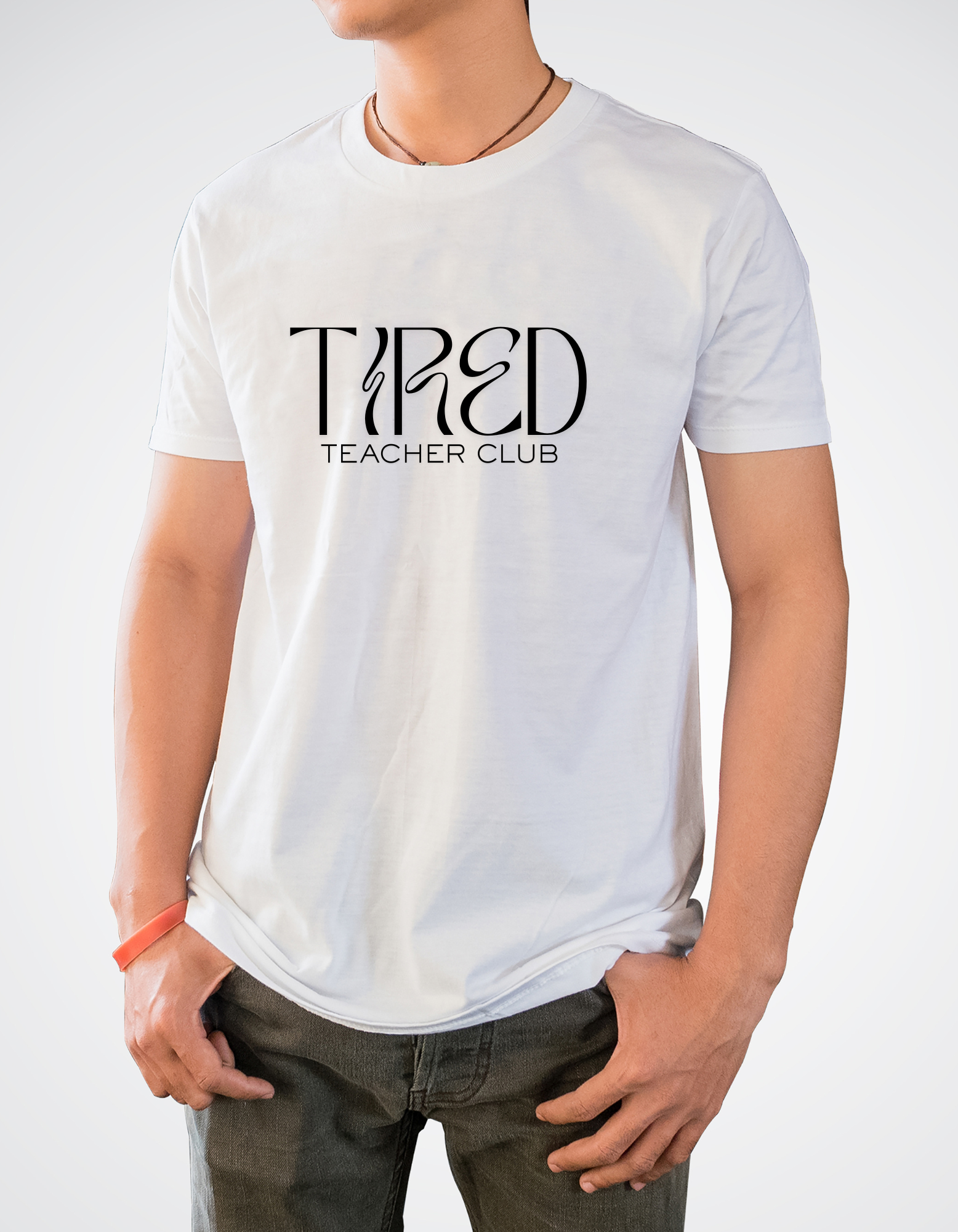 "Tired Teacher Club" Short Sleeve T-Shirt